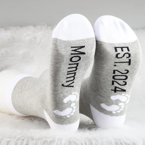 Miniatura 3 de MBMSO Regalos para nuevos padres, calcetines para mamá y papá, regalos de revelación de embarazo para padres por primera vez