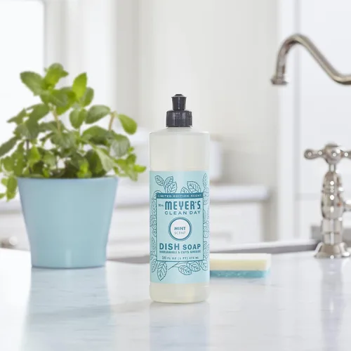 Miniatura 6 de MRS. MEYER'S CLEAN DAY - Jabón líquido para platos, fórmula biodegradable, edición limitada, menta, 16 onzas líquidas, paquete de 6