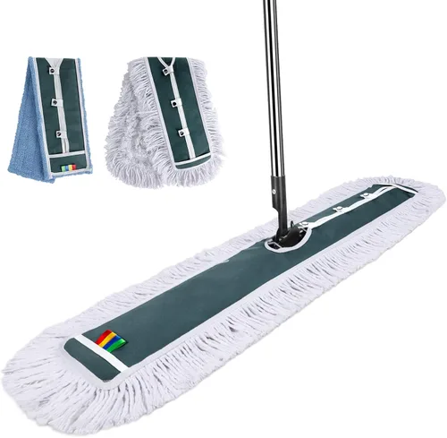 Miniatura 16 de Masthome Trapeador de microfibra extra grande para limpieza de pisos, trapeador plano de 16 pulgadas con 5 almohadillas para uso húmedo y seco, mopa