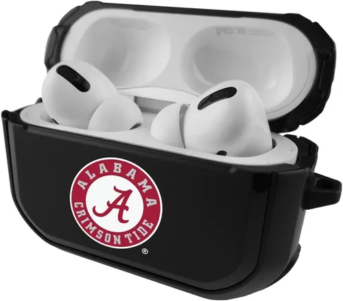 Miniatura 3 de Funda negra duradera para Apple AirPods Pro (1ª/2ª generación) con mosquetón - Alabama Crimson Tide