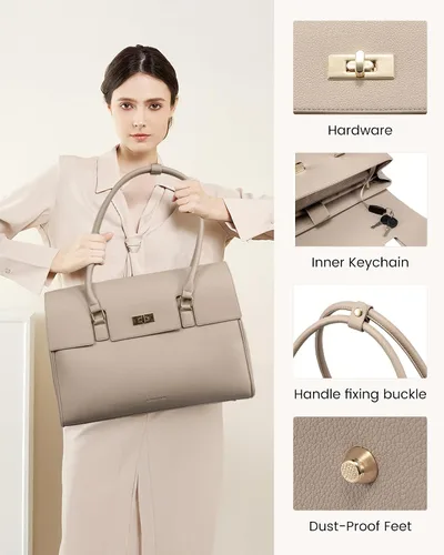 Miniatura 5 de LOVEVOOK Bolso de Mensajero para Computador Portátil para Mujeres, Bolso de Hombro Cruzado para Computador y Negocios, Profesional, Bolso de Mano
