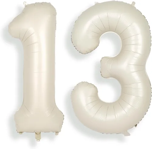 Miniatura 8 de SUWEN Globos de helio grandes de 102 cm (40 pulgadas) con letra S en color crema. Globos grandes de papel de aluminio con letra en helio, de A a Z.