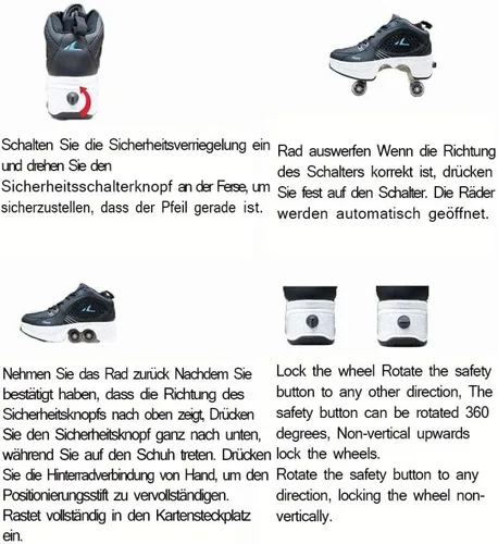 Miniatura 5 de Patines para mujeres, zapatos con ruedas para niñas, zapatos retráctiles para niños, zapatos de parkour para adultos, patines en línea, patines