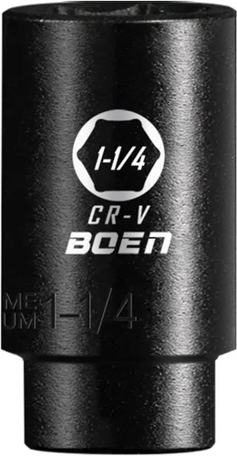 Miniatura 9 de BOEN Toma de impacto profundo de 1/2 pulgada, enchufe premium de 5/16 pulgadas, SAE, 6 puntos, acero Cr-V con marcado láser, fuerte y duradero