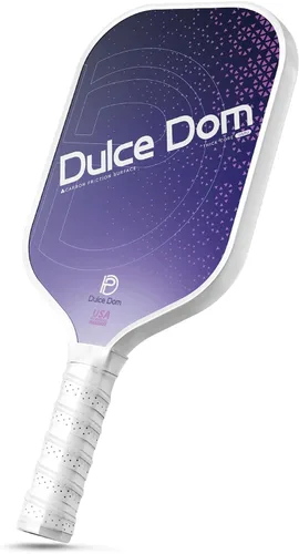 Miniatura 22 de Dulce DOM Juego de 2/4 palas de pickleball aprobadas por USAPA, 4 bolas de pickleball para interiores y exteriores, raqueta de superficie de fibra