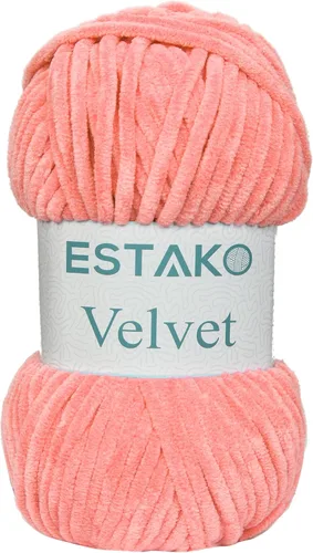 Miniatura 65 de Estako Manta de felpilla de terciopelo amigurumi para tejer y tejer, súper voluminosa, 3.53 oz (132 yardas) (1710 - naranja)
