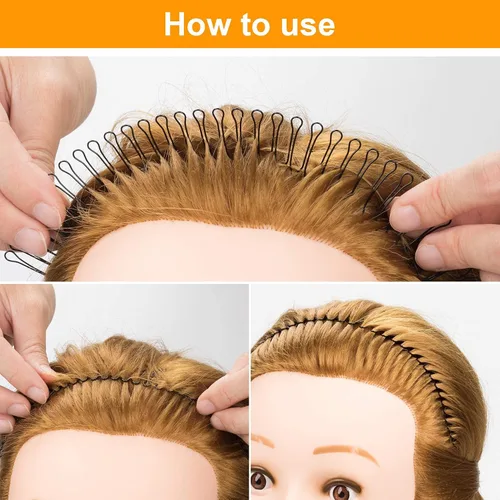 Miniatura 3 de ANCIRS Paquete de 12 peines fijadores de acabado de cabello, accesorios para el cabello en forma de U para mujeres y niñas
