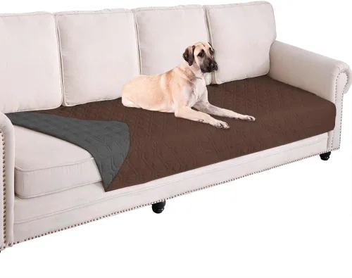 Miniatura 72 de Ameritex Funda Impermeable para Cama de Perro Manta para Mascotas para Muebles Cama Sillón Sofá Reversible Azul marino+azul piedra