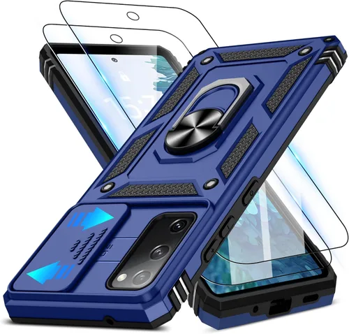 Miniatura 10 de ATUMP Funda para OnePlus Nord N200 5G con protector de pantalla HD con cubierta para cámara deslizante, soporte de anillo de rotación de 360°