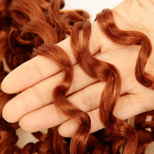 Miniatura 6 de GoGo Curl Crochet Hair 18 pulgadas onda de agua pelo sintético bohemio ganchillo trenzado jengibre onda profunda extensiones de cabello trenzado