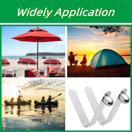 Miniatura 6 de 8 clips de resorte de remo para kayak, clip de botón de resorte de acero inoxidable, clips de pasador de bloqueo de tubo para kayak, remo