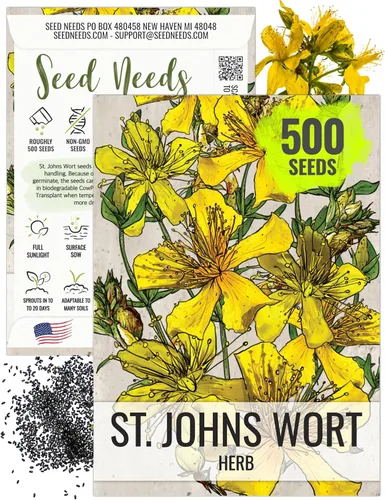 Miniatura 9 de Seed Needs Semillas de hierba de St. Johns para plantar, semillas de hierbas medicinales sin OMG y sin tratar para plantar un jardín cultivado