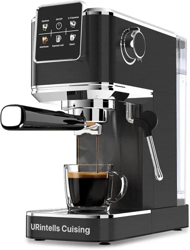 Miniatura 11 de URintells Cuising Máquina de Espresso de 20 Bar, Cafetera de Espresso con Pantalla Táctil con Espumador de Leche al Vapor, Máquina de Café de Acero