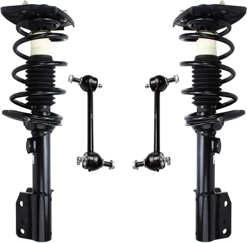 Miniatura 55 de Detroit Axle - Puntales delanteros con resorte helicoidal + enlaces de extremo de barras estabilizadoras de repuesto para Ford Flex Lincoln MKT