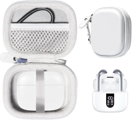 Miniatura 10 de Funda para auriculares Bluetooth TAGRY X08 True Wireless Earbuds 60H, bolsillo de malla para cable de carga (oro rosa)