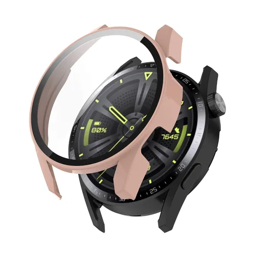 Miniatura 14 de AISPORTS Paquete de 2 fundas protectoras compatibles con Huawei Watch GT 3 de 1.811 in, carcasa rígida de policarbonato HD, película de vidrio negro