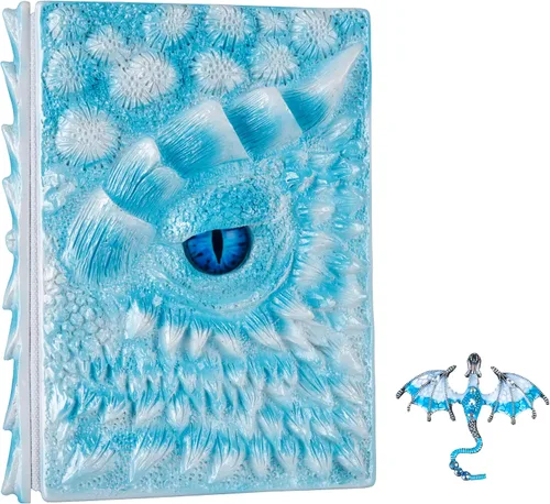 Miniatura 22 de Diario 3D en relieve de ojo de dragón en relieve, cuaderno grabado de resina, cuaderno Dnd para los amantes de los dragones, papel en blanco, bloc