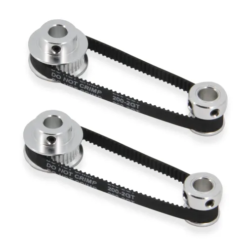 Miniatura 17 de Juego de 2 poleas de sincronización de aluminio GT2 de 20 y 30 dientes, 0.197 in de diámetro con 2 unidades de longitud de 7.874 in de ancho, correa