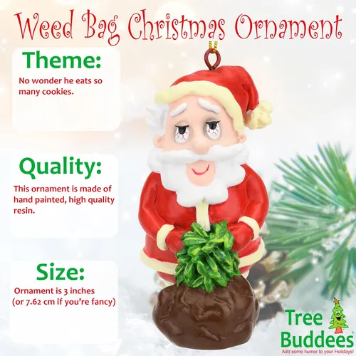 Miniatura 2 de Tree Buddees Adorno navideño divertido de Navidad verde