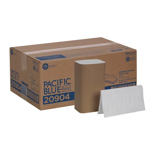 Miniatura 13 de Toallas de papel recicladas Pacific Blue Basic S-Fold de GP PRO (Georgia-Pacific), marrón, 23504, 250 toallas por paquete, 16 paquetes por caja