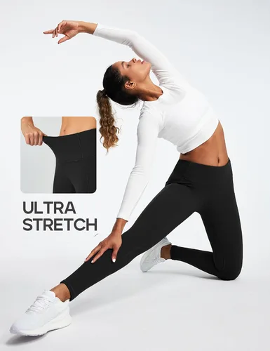 Miniatura 9 de Heathyoga - Leggings con forro de vellón y bolsillos para mujer, leggings térmicos, pantalones de yoga cálidos de cintura alta para mujer