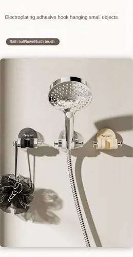 Miniatura 5 de Soporte de ducha con ventosa al vacío, reutilizable, soporte de ducha extraíble (blanco leche)