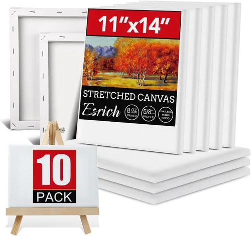 Miniatura 16 de Paquete de 30 lienzos para pintar de 4 x 4 pulgadas, 5 x 7 pulgadas, 8 x 10 pulgadas, 9 x 12 pulgadas, 11 x 14 pulgadas, 12 x 16 pulgadas, lienzo