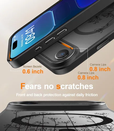 Miniatura 159 de Goodon para iPhone 15 Pro Max con protector de pantalla de privacidad, compatible con Magsafe, funda translúcida mate a prueba de golpes - Linda