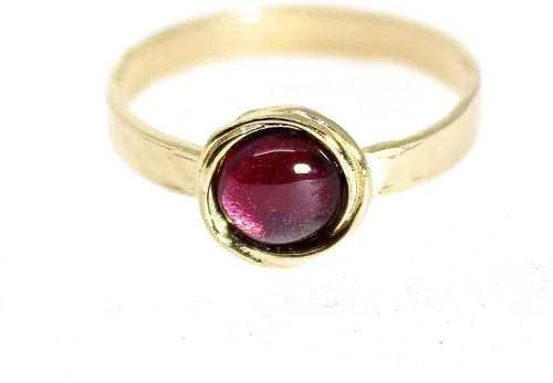 Miniatura 30 de Anillo de oro de piedras preciosas, anillo de piedra chapada en oro de 14 quilates, anillo de piedra apilable, anillo de oro de piedra pequeña