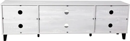 Miniatura 5 de Flash Furniture Nelson Mid Century - Soporte de TV moderno para televisores de hasta 60 pulgadas, acabado gris, 70 pulgadas de ancho, estantes