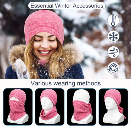 Miniatura 5 de mysuntown - Pasamontañas de esquí para mujer y hombre, cubrebocas de invierno, Balaclava, 22