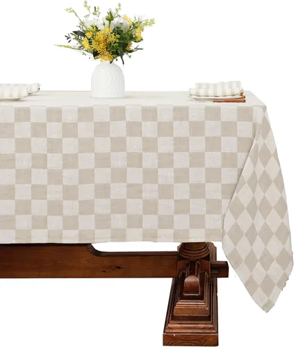 Miniatura 62 de Linen World - Mantel de lino de otoño de 55 x 55 pulgadas, mantel rectangular lavable de lino francés para comedor, al aire libre, bodas