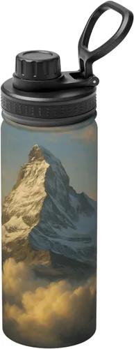 Miniatura 10 de Scarlet Eye Printed Insulated Water Bottle, 18oz Stainless Steel Funny Travel Mug, Leakproof Hot & Cold for Sports, Gym, Hiking