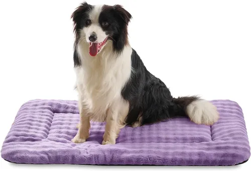 Miniatura 21 de Tapete de cama para mascotas, para gatos y perros pequeños, lavable y suave para mascotas, tapete para dormir con patrón de burbujas 3D, morado