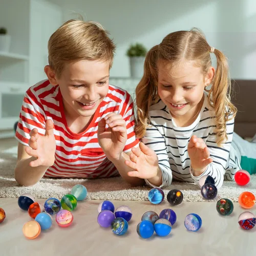 Miniatura 6 de Pllieay 30 bolas hinchables de galaxia, bolas inflables espaciales de 1.28 pulgadas a granel, bolas de goma para fiestas espaciales para niños