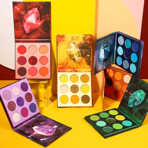 Miniatura 2 de docolor Paleta de sombras de ojos de 54 colores, paleta de sombras de ojos con piedras preciosas altamente pigmentadas, mate, purpurina, brillos