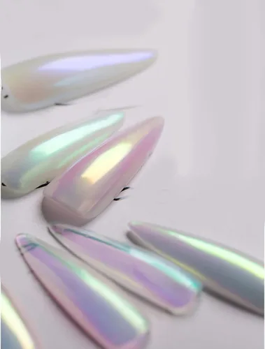 Miniatura 6 de Brillo holográfico para uñas, arco iris, neón, cromado, efecto de polvo de uñas, decoración de escamas, punta de polvo de uñas cromada, accesorios