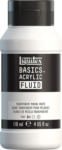 Miniatura 44 de Liquitex BASICS Pintura acrílica fluida, botella de 118ml (4 onzas), tono amarillo cadmio medio Tono medio amarillo cadmio