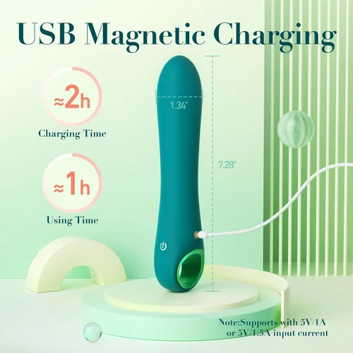 Miniatura 8 de Tuitionua - Consolador vibrador para punto G, con 10 modos de vibración, potente masajeador de silicona suave para la vagina, clítoris y 2-Verde