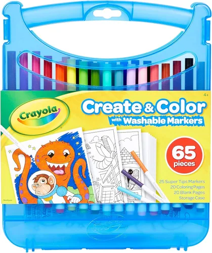 Miniatura 8 de Crayola, kit de lápices de colores girables (25 unidades), herramientas de artes plásticas, 40 hojas de papel y estuche para guardar.