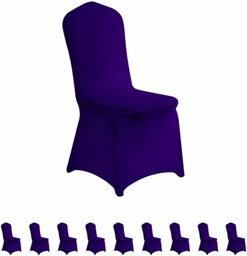Miniatura 42 de LZY 6 piezas Fundas de Silla de Spandex Elásticas Fundas Deslizables para Fiestas de Boda, Fundas de Decoración de Sillas de Comedor y Banquete Negro