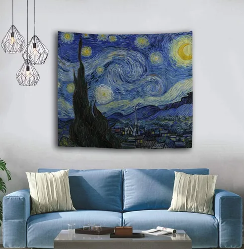 Miniatura 2 de WIHVE - Tapiz para colgar en la pared, de diseño floral bohemio, hippie, psicodélico, étnico, decorativo, de tela para dormitorio, decoración