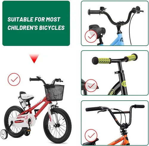 Miniatura 2 de Cesta de Bicicleta para Niños ANZOME, Cesta de Bicicleta para Niños y Niñas, Cesta de Bicicleta de Alambre de Metal Impermeable para Niños, Adecuada