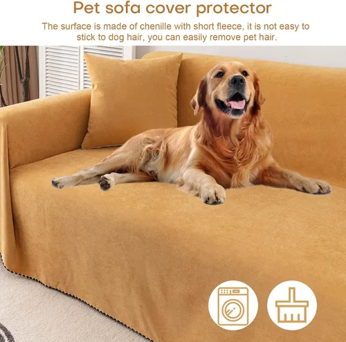 Miniatura 2 de Foreate Fundas impermeables para sofá para mascotas, fundas lavables para sofá seccional para 3 cojines - Protector para sofá a prueba de arañazos