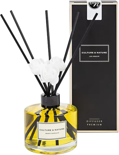 Miniatura 9 de CULTURE & NATURE - Set de difusor de varillas de 6.7 onzas líquidas (200ml) - Difusor con varillas perfumado a vainilla - Fragancia para el hogar