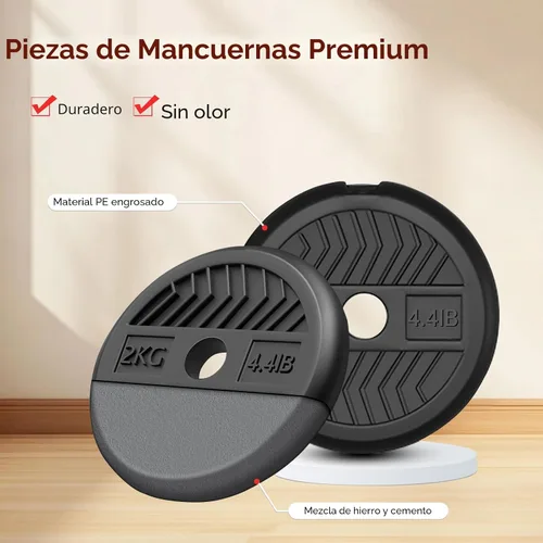 Miniatura 3 de Mancuernas ajustables, juego de pesas libres de 20/30/40/60/80 libras con conector, juego de mancuernas 4 en 1 utilizadas como barra/pesas