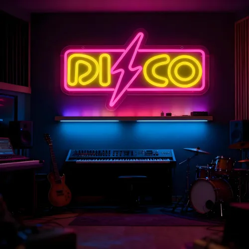 Miniatura 22 de Letrero de neón con texto en inglés «Happy Music» para decoración de pared, letras iluminadas para negocios, letreros de fiesta de cumpleaños