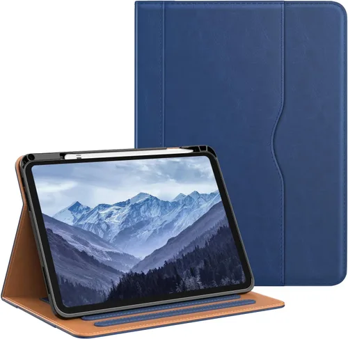 Miniatura 12 de OKP Funda para iPad de 11 pulgadas (A16) 2025 / 10ª generación 2022, para iPad 11ª/10ª de 10.9 pulgadas con funda de cuero PU de visualización Rosa