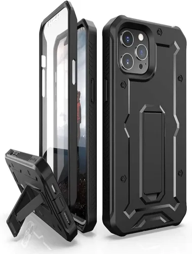 Miniatura 7 de ArmadilloTek Vanguard - Funda diseñada para iPhone 12 / iPhone 12 Pro (6.1 pulgadas) de grado militar, cuerpo completo, resistente, con protector