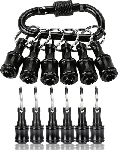 FACAINCXS Soporte de brocas de vástago hexagonal de 1/4 de pulgada Soporte de puntas de destornillador Barra de extensión Llavero Adaptador de